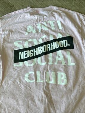 Neighborhood Pink Graphic Tee with Black Interior Logo